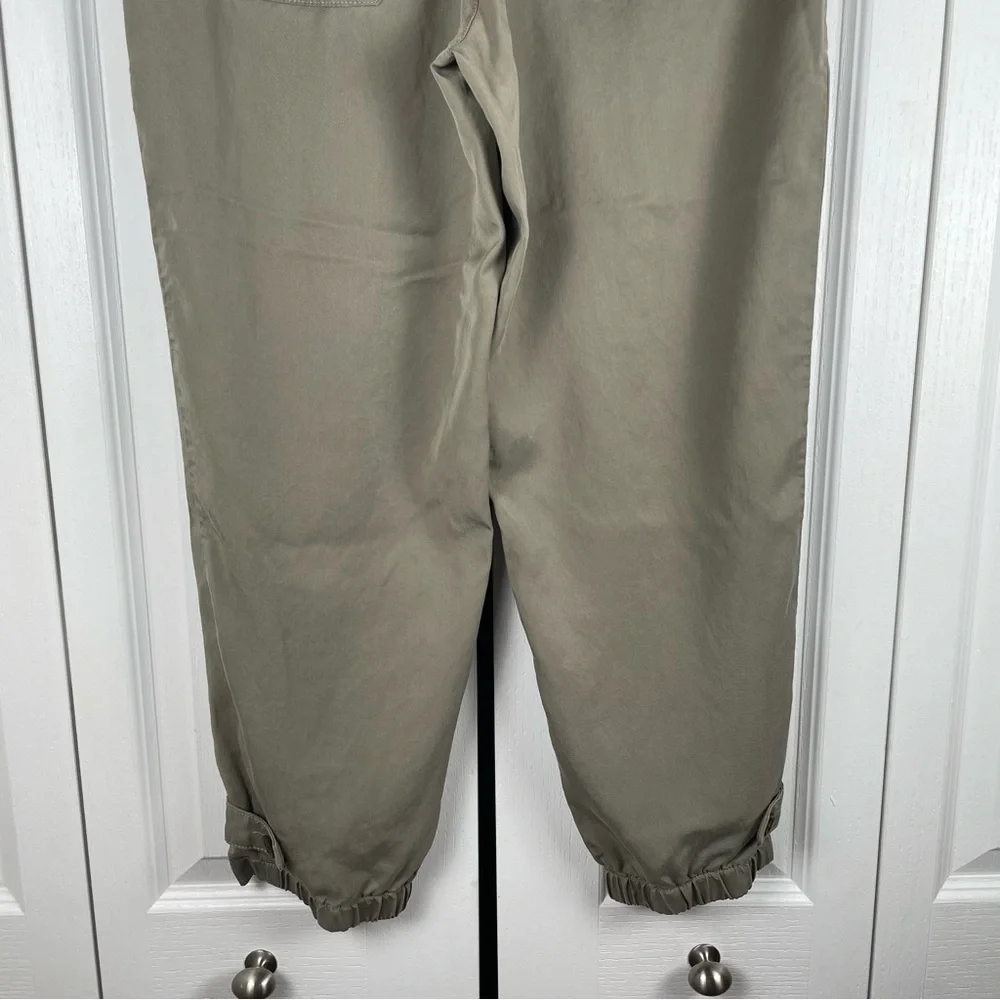 Banana Republic Utility Trouser Pants Women’s 6 Green Lyocell High Waist Baggy